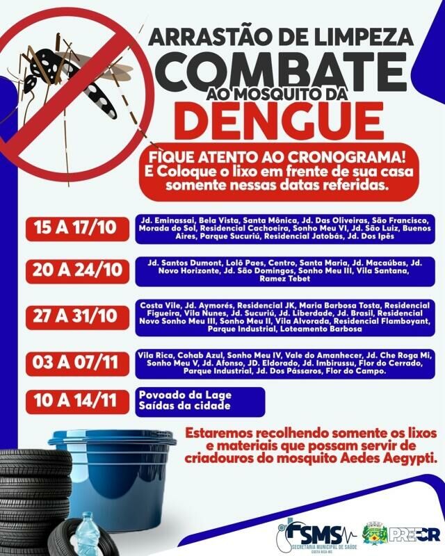 Imagem de compartilhamento para o artigo Mutirão de limpeza: Moradores de Costa Rica devem colocar materiais não utéis nas ruas somente nos dias programados  da MS Todo dia